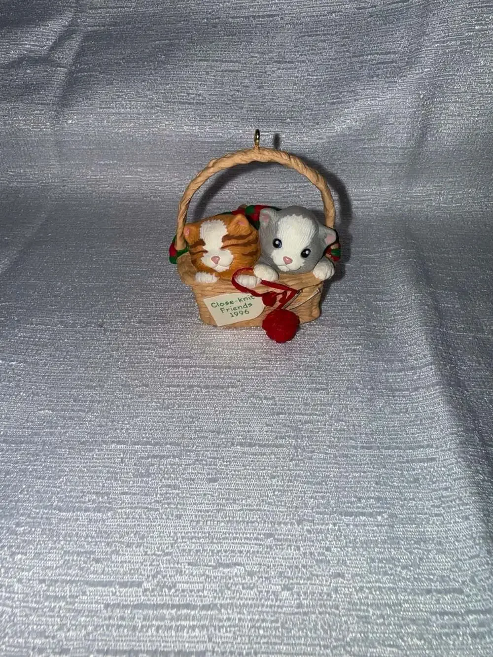 Hallmark Keepsake Ornament 1996 Close-Knit Friends Kittens in Knitting Basket